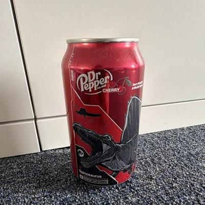 Dr Pepper  Jurassic World Spinosaurus Cherry Limited Edition Can Drained