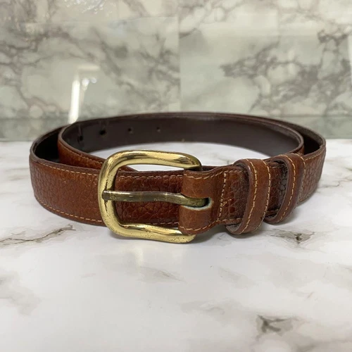 Authentique ceinture Christian Dior en cuir marron pour 85 100 cm du Japon décontractée