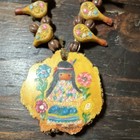 Handcrafted De Grazia “Little Cocopah Indian Girl" necklace — photo 2