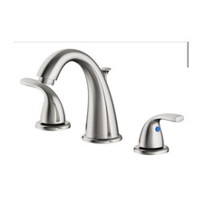 Seasons Raleigh Widespread Bathroom Faucet Brushed Nickel Lever Quick Install