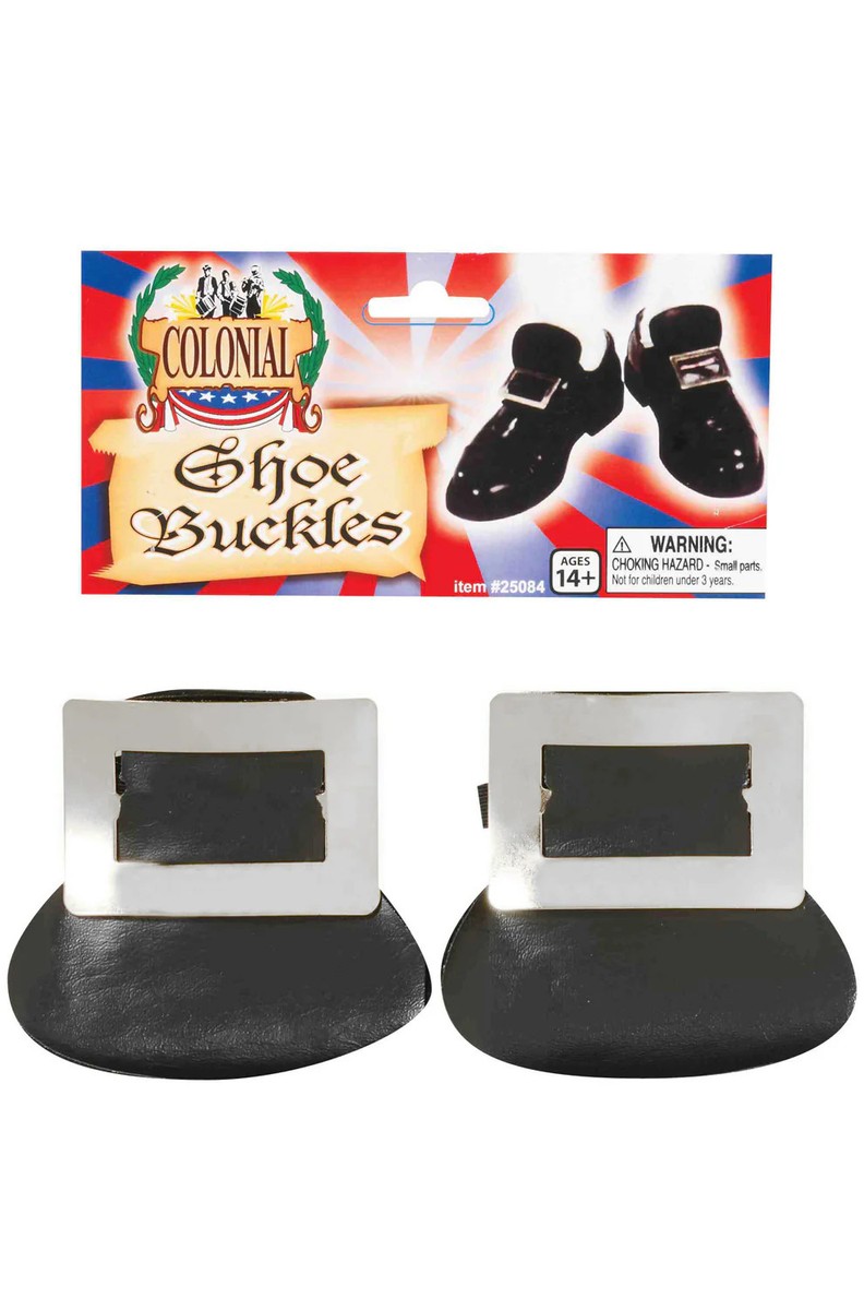 Brand New Colonial Pilgrim Shoe Buckles Costume Accessory (Silver
