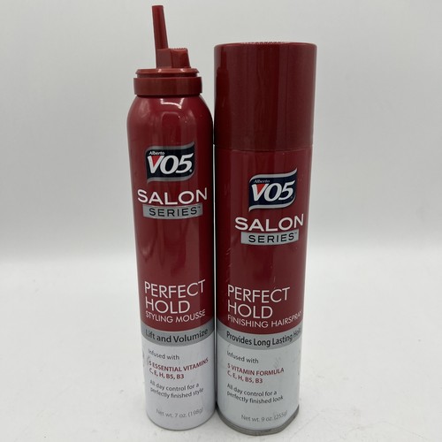 VO5 Salon Series Perfect Hold Finishing Hair Spray & Styling Mousse 7