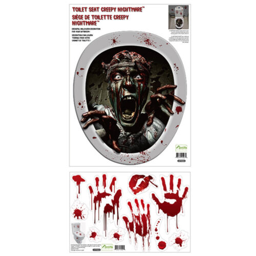 Calcomanías de baño de terror zombie para inodoro de Halloween-RL - Imagen 1 de 12