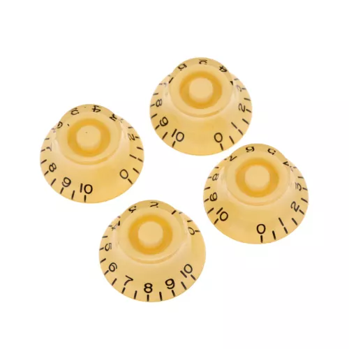 Musiclily Pro 4Pcs Cream Metric 18 Splines Guitar Knobs For Epiphone Les Paul SG