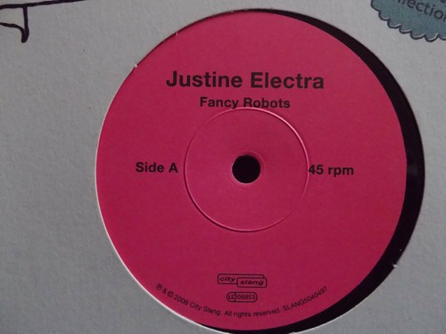 Justine Electra - Fancy robots / Bluesman Top City Slang 45 - Picture 2 of 3