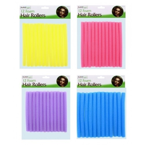12 Bendy Hair Rollers Foam Curler Soft Sleep In Twists Curls Beach Waves Styling - Picture 9 of 9