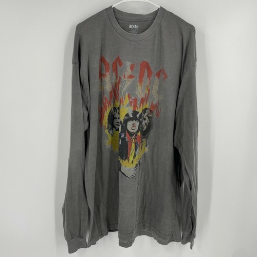 AC/DC T-Shirt Men 3XL Gray Long Sleeve 