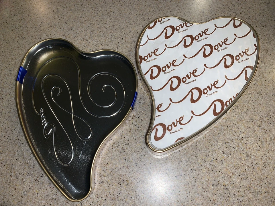 Valentine Tin Metal Heart Shape Dove Candy Gift Box Milk Chocolate No Candy New - Image 4 of 4