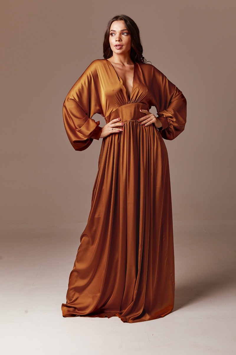 long sleeve date night dress Romantic Soft Layered – Margaret & Pearl Color:Tangerine This product is a October Preview Sexy Silver Bodycon Party
