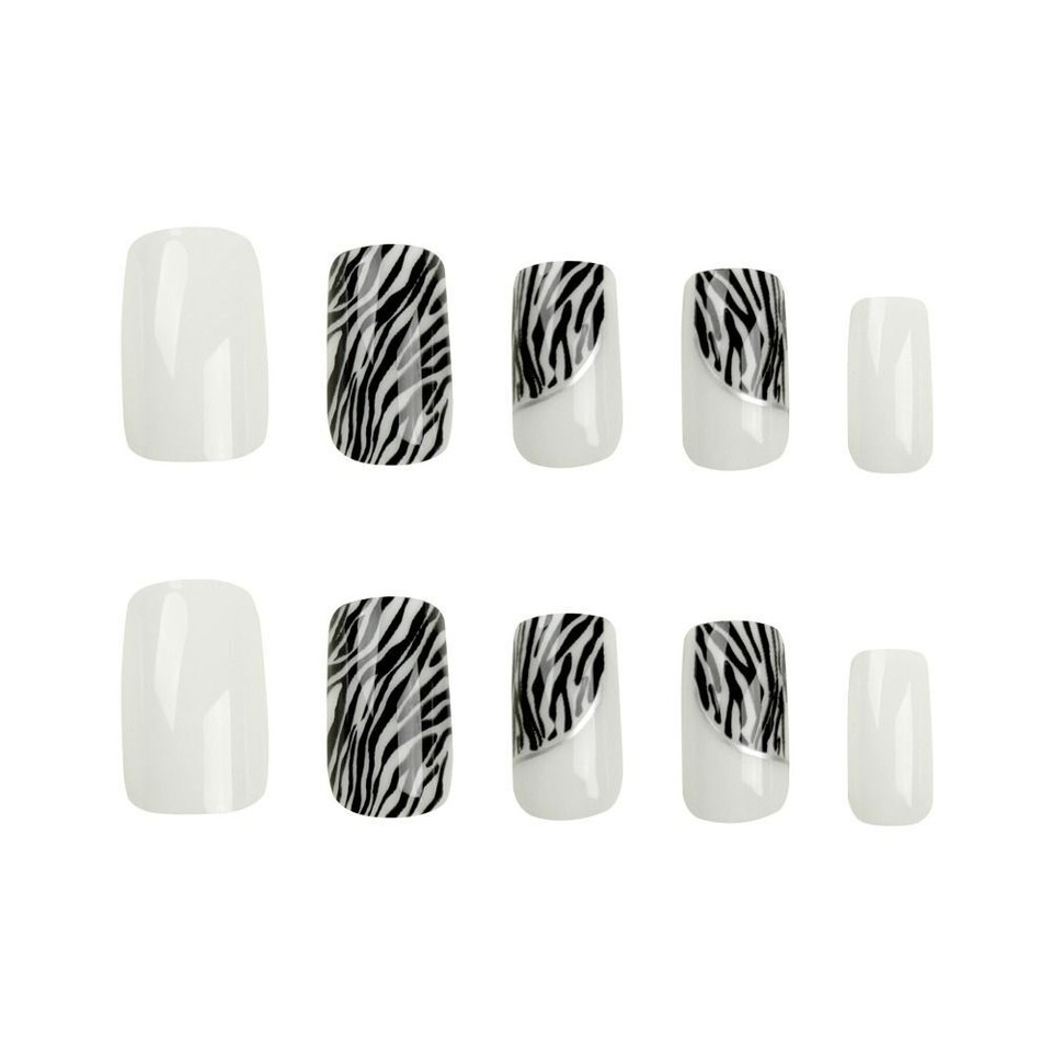 French Fake Nials Long Square Press on Nails Fashion Nail Tips Women