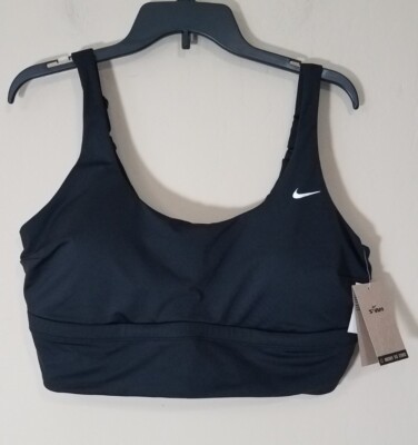 Nike Swim Top Bra Women size 1X NESSB228 Black Swimwear NEW