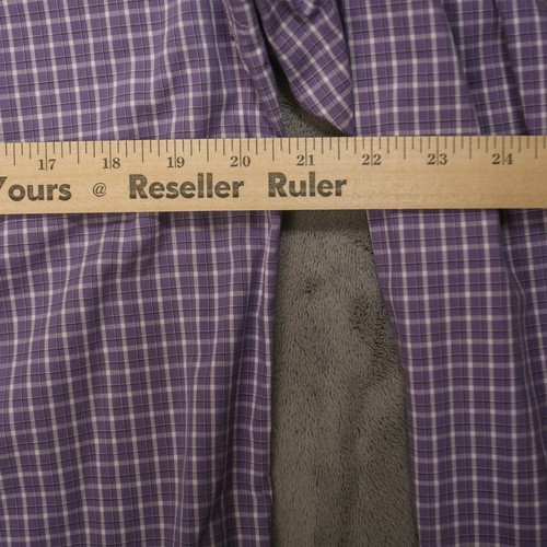 Eddie Bauer Button Down Long Sleeve Shirt Adult Small Relaxed Fit Purple Check - Picture 8 of 9