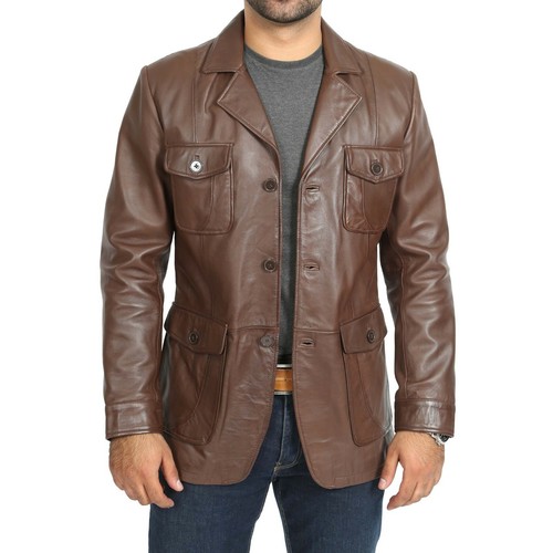 Men's Pure Sheep Leather Jacket New 