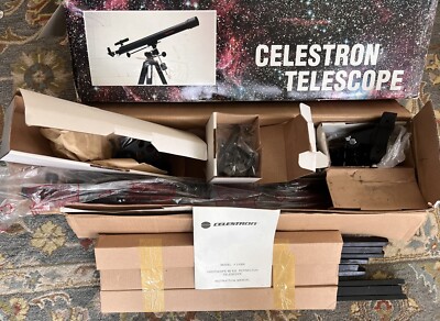 Celestron Telescope Firstscope 60EQ Refractor #21066, Original Box,  Instructions