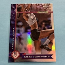 2024 Topps Chrome US Olympics Refractor #30 Vashti Cunningham - Track