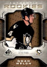 2006-07 SP Game Used #145 Noah Welch RC SERIAL #374/999 PITTSBURGH PENGUINS