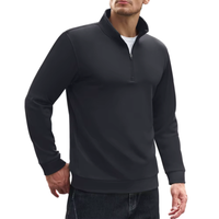 Herren Fleece Pullover 1/4 ReißVerschluss Rollkragen Pulli Warm Shirt Sweatshirt