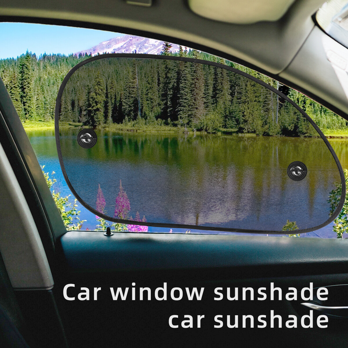 Icykale 2-Pack Car Front Window Sunshades - Universal UV Protection & Privacy Shades For Most SUVs & Cars (Black) - View #8