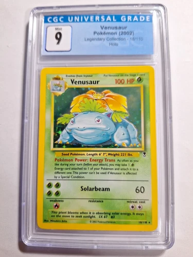 Pokémon TCG Venusaur Legendary Collection Holo Rare #18 CGC 9 MINT