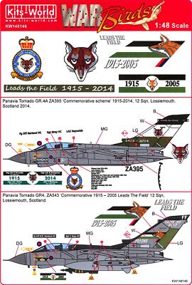 Kits World Decals 1/48 PANAVIA TORNADO GR4 Leads the Field Commemorative Schemes
