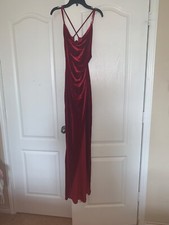 Red formal dress, small, with slit, no imperfections only worn once 