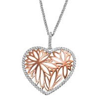 Goldmaid Collier Halskette Herz Herzkette 925Er Sterlingsilber Rotvergoldet Neu