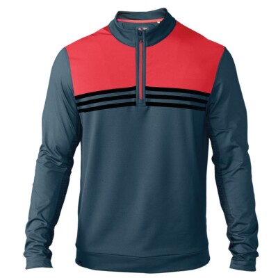 Adidas Climacool 1/4 Zip Pullover Valhalla Golf Club LG Slate Blue
