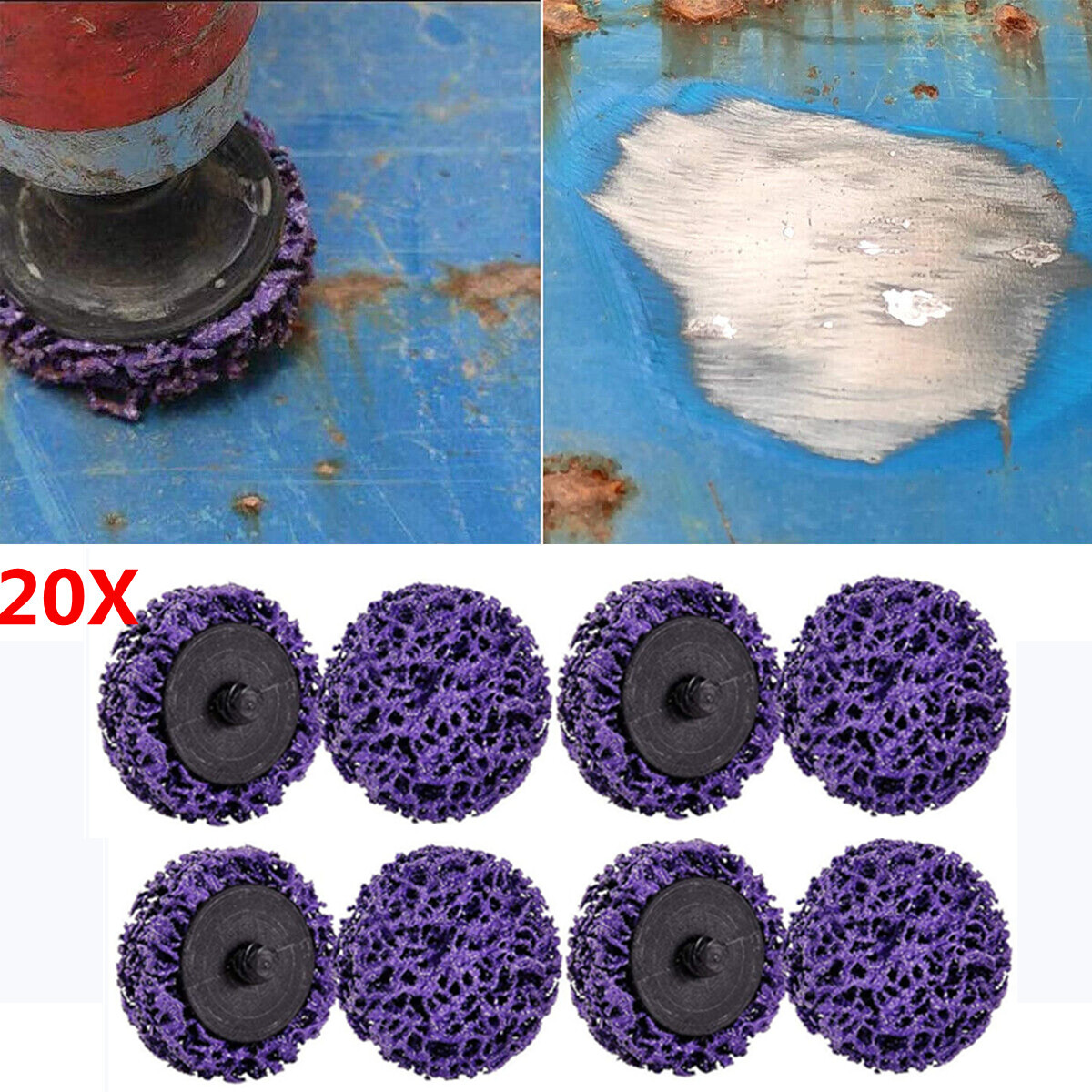 20Pcs Quick Change Disc Roloc Easy Strip&Clean Discs For Paint Rust
