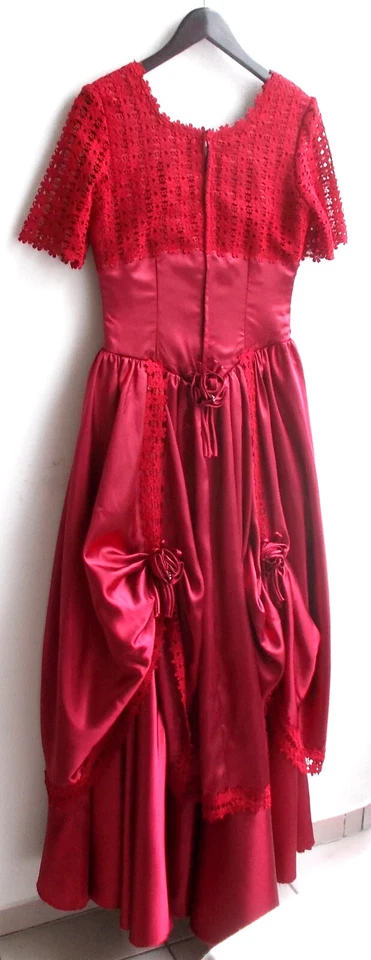 Damen Trachten Kleid rot m. Spitzenbesatz Gr. 40 - Bild 2 von 2