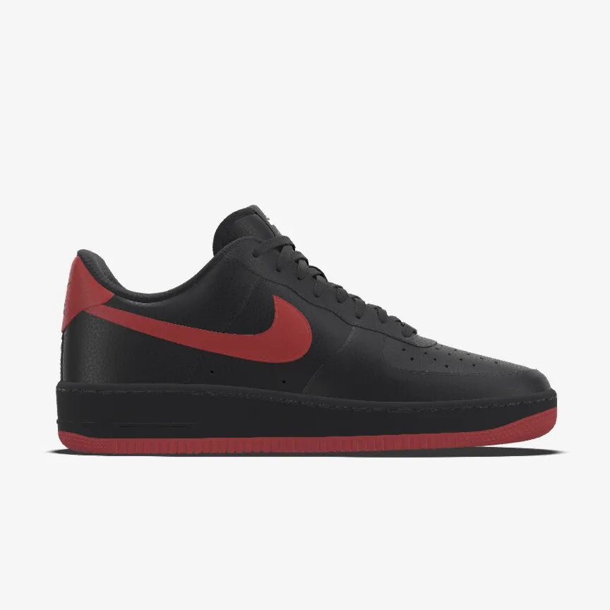 black af1 red swoosh