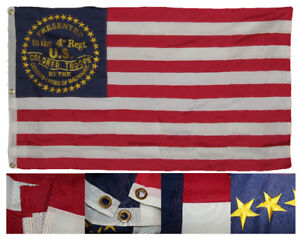 3x5 Printed USCT 54th Massachusetts 600D 2Ply Nylon Flag 3/'x5/' With Clips
