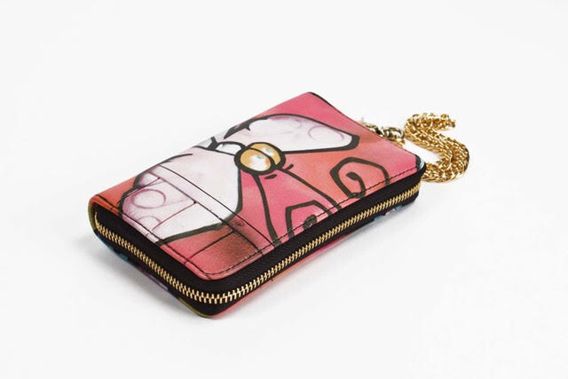 Genuine leather women wallet with unique street art design-image