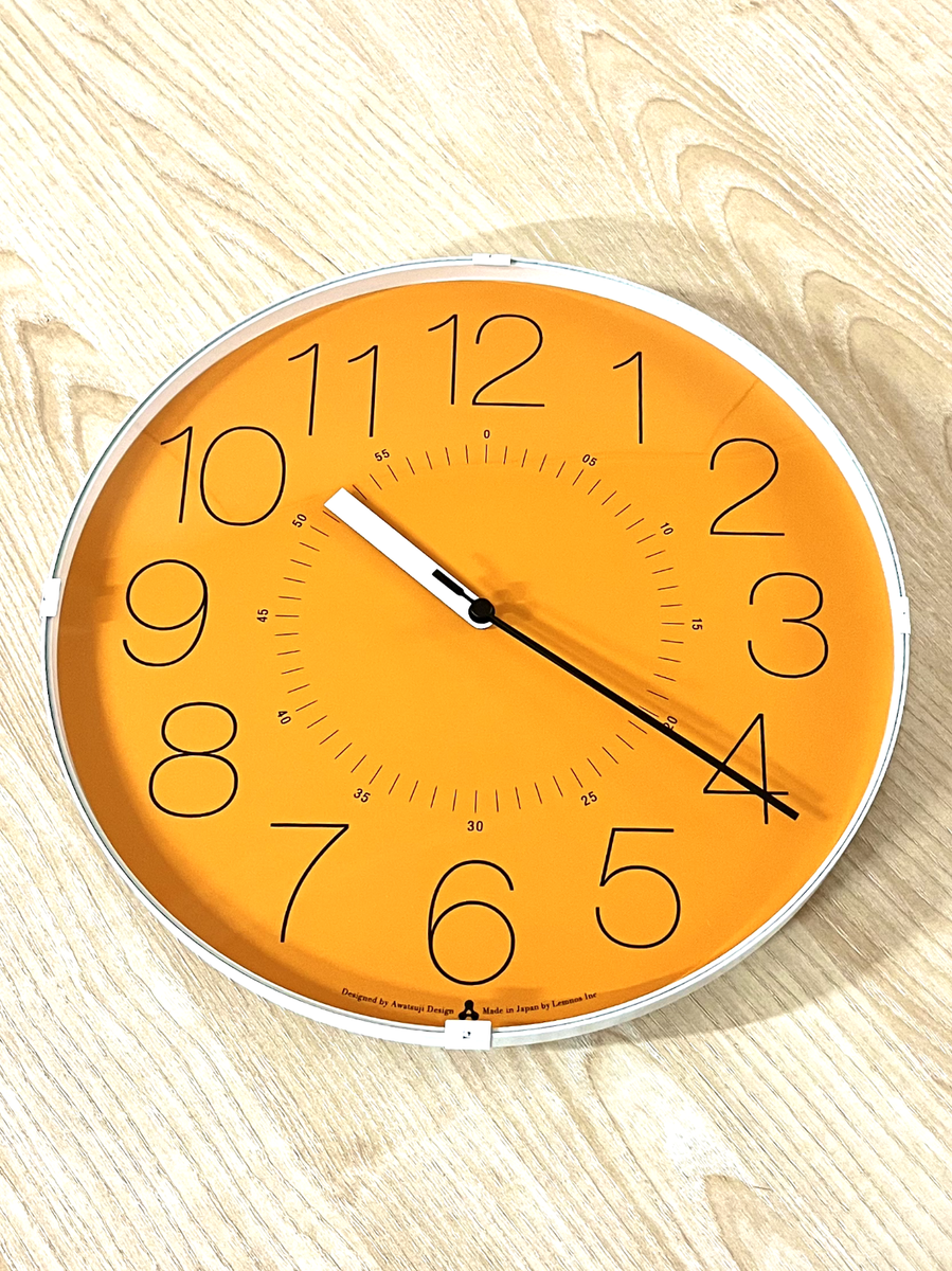 Lemnos CARA Wall Clock Orange MoMA Exclusive Stylish Vivid