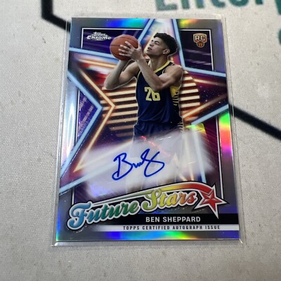 BEN SHEPPARD 2023-24 Topps Chrome Future Stars Auto Rookie Card RC SP PACERS