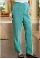Alfred Dunner Blue Pull On Lightweight Corduroy Pants 10