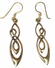 Bronze Kelten Ohrhänger Keltenschmuck Irish-celtic Ornamentik keltischer Knoten
