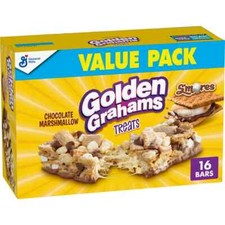 Golden Grahams breakfast cereal treat Bars S'mores,Snack Bars 16 Ct, 16.96 oz...