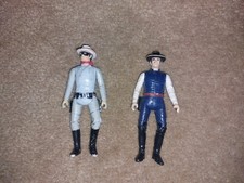 LOT OF 2 VINTAGE 1980 LONE RANGER 4" ACTION FIGURES LONE RANGER BUTCH CAVENDISH