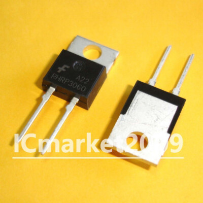 50 PCS RHRP3060 TO-220AC RHRP 3060 30A 600V Hyperfast Diodes Transistor