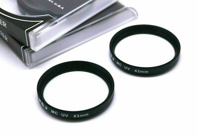 2 Pcs 43mm MC UV Filters For Canon Voigtlander Pentax Leica Lens & Others Lens
