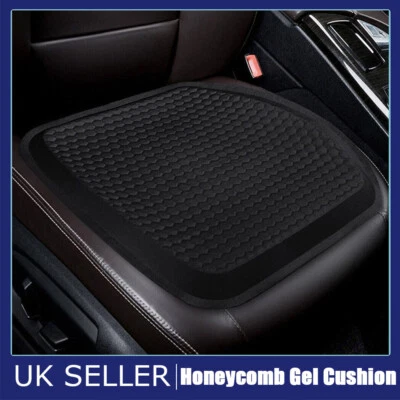 Home Office Car Honeycomb Gel Seat Cushion Chair Cooling Sitting Mat Pad Black