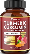 7 in 1 Turmeric Curcumin Apple Cider Vinegar Capsules, Equivalent to 4080mg...