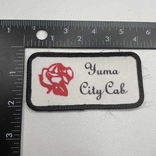 Vintage YUMA CITY CAB Arizona Taxi Driver Service Advertising Patch