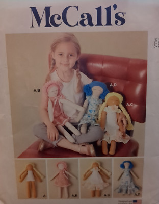2021 McCall's Sewing Pattern R11299 18'' DOLL & CLOTHES UC/FF