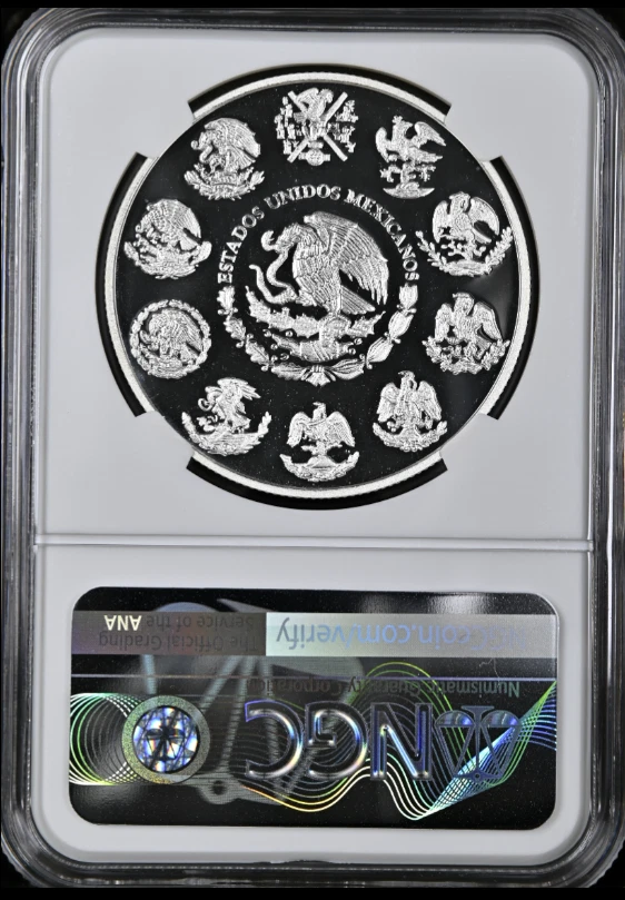 :2011 Mo 5 PESOS MEXICO CHICHEN ITZA NUNNERY KM#945 NGC PR 69 UCAM RARITY R6  - Image 2 of 2