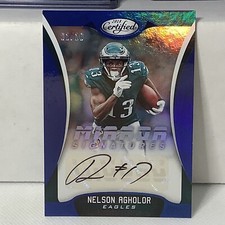 2018 Certified Mirror Blue Nelson Agholor Auto 1/10 Eagles XQ
