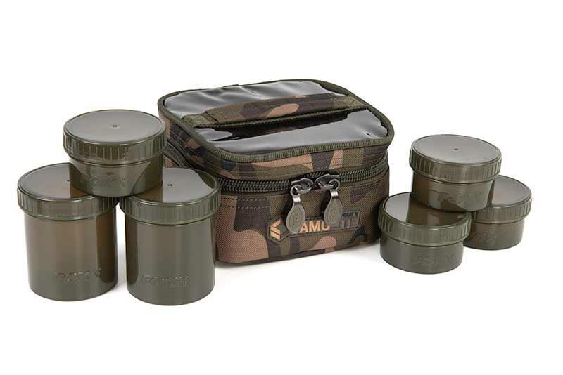 Fox CamoLite Hookbait Case 6 Pot / Carp Fishing Luggage
