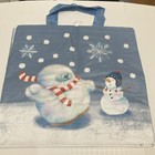 Tesco Christmas Abominable Snowman Tote Bag Yeti Scarf Snow Flake Holiday 2024