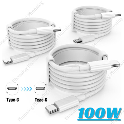 100W Type-C to USB-C FAST Charger Cable Cord QC3.0 For MacBook Pro Air iPad Pro