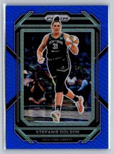 2023 Panini Prizm WNBA Blue Prizm #12 Stefanie Dolson /175 New York Liberty Sky